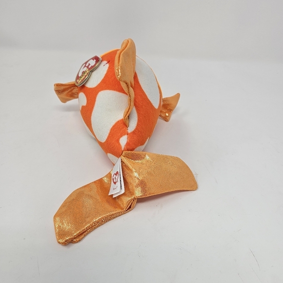 TY Beanie Boos 6” SAMI the Orange Fish Glitter Eyes Stuffed Animal Plush - Picture 4 of 7